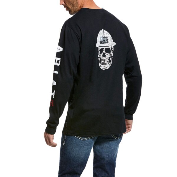 Ariat FR Roughneck Logo Long Sleeve T-Shirt in Black